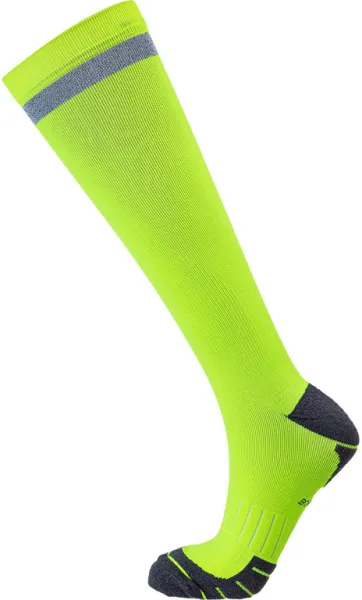 Endurance Torent Reflective Long - Juoksusukat kompressiolla - Safety Yellow - Koko 39/